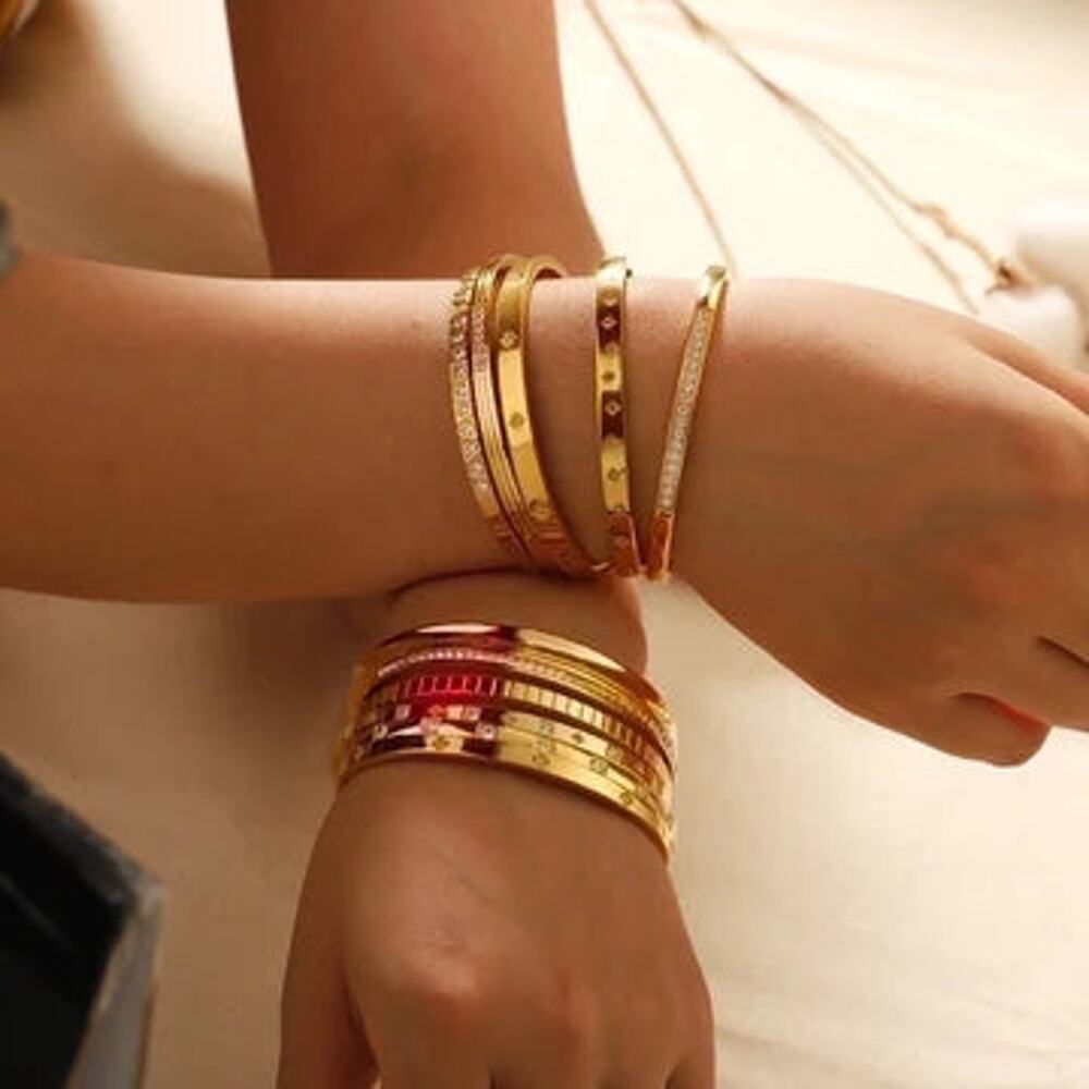 Gold Bangles Rectangle - Waterproof - Picture 6 of 6